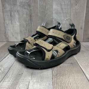 FootJoy FJ GreenJoy Men's Leather Golf Sandals Spikes Tan Beige Size 7M 48786